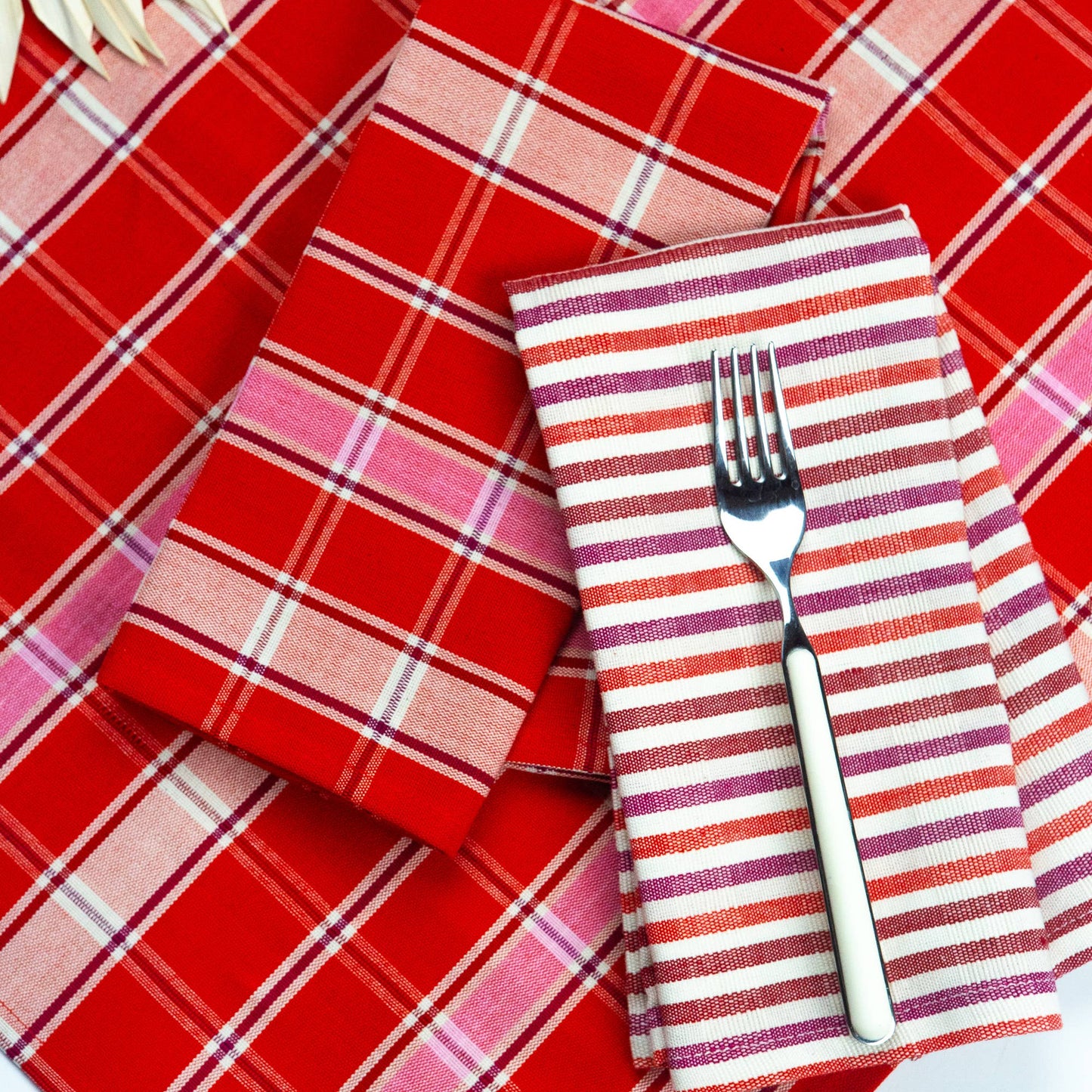 Elina Striped Dinner Napkins, Set of 4